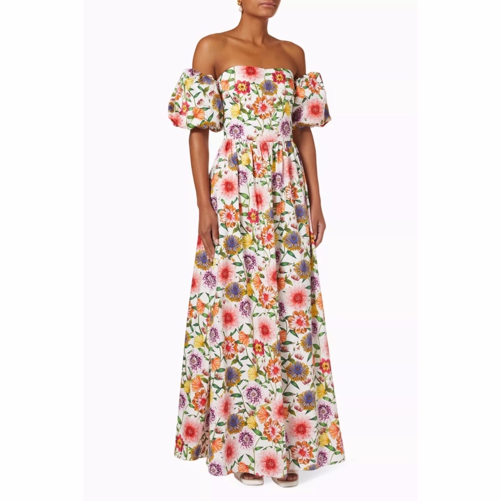 Borgo De Nor Juliet Off-The-Shoulder Floral Maxi Dress | NWT | Sz 4 (US)/8(UK)